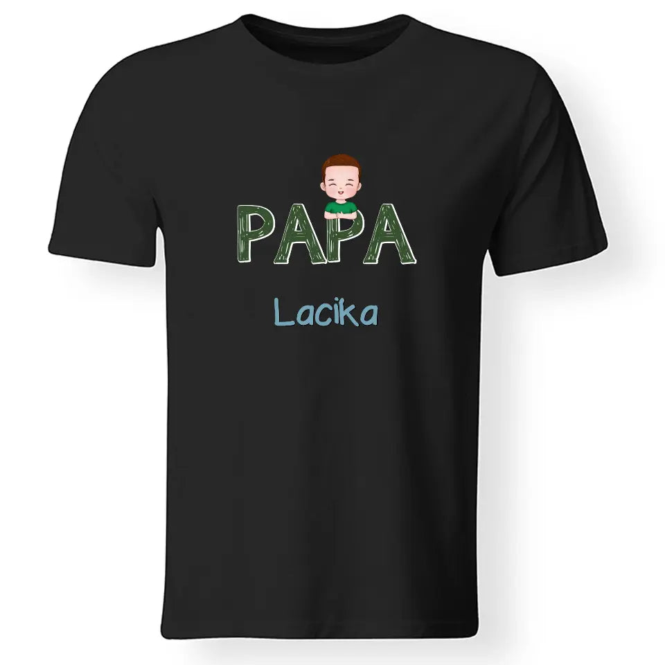 Egyedi ajándék póló Nagypapáknak, szerkeszthető karakterekkel