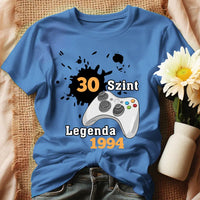 Személyre szabható születésnapi gamer póló - Nőknek