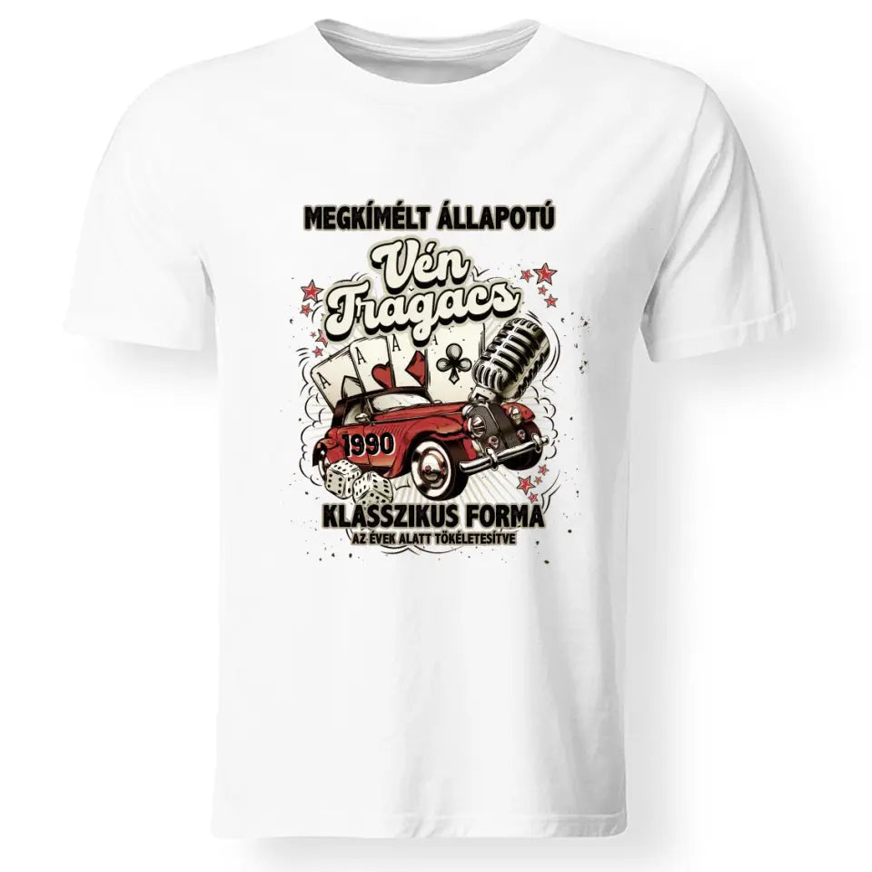 Szülinapi ajándék férfiaknak - Vén tragacs vicces póló férfiaknak