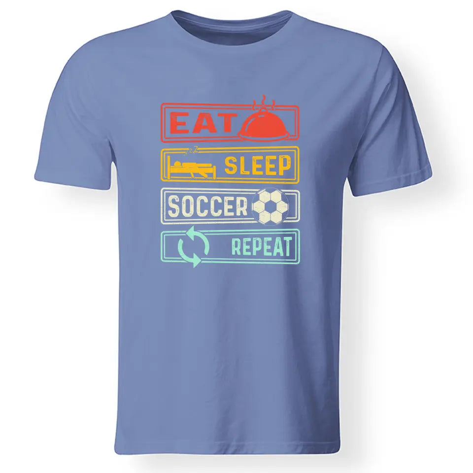 Eat.Sleep.Soccer.Repeat férfi póló