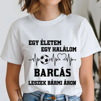 Egyedi focicsapatos póló nőknek