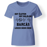 Egyedi focicsapatos póló nőknek