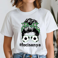 Egyedi feliratos focis póló nőknek