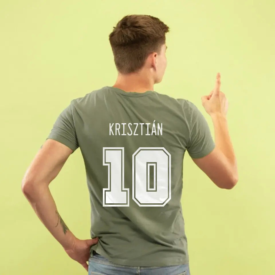 Egyedi mez póló szereszthető névvel és számmal