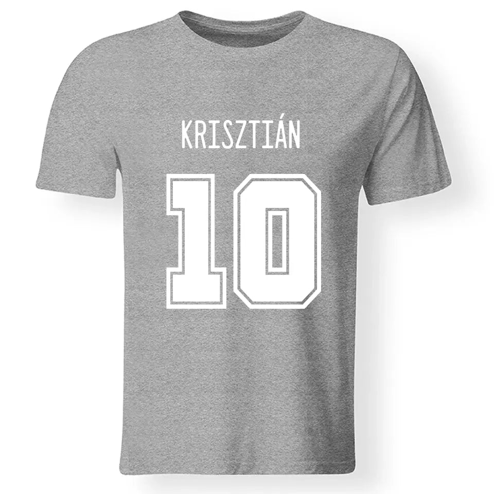 Egyedi mez póló szereszthető névvel és számmal