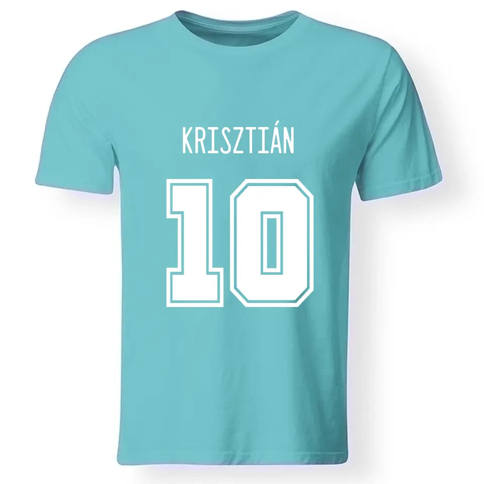 Egyedi mez póló szereszthető névvel és számmal