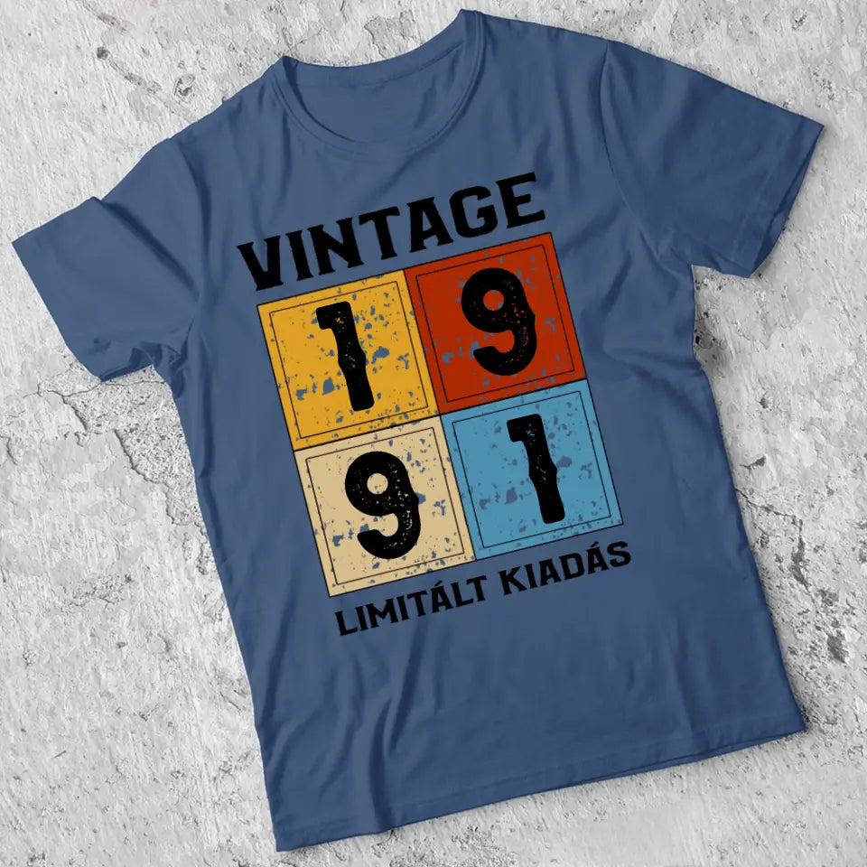 Szülinapi ajándék férfiaknak - Limitált kiadás évszámmal férfi póló