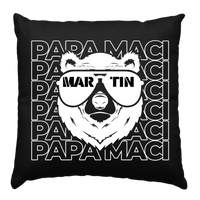 Napszemüveges menő macis fekete párna apáknak és papáknak