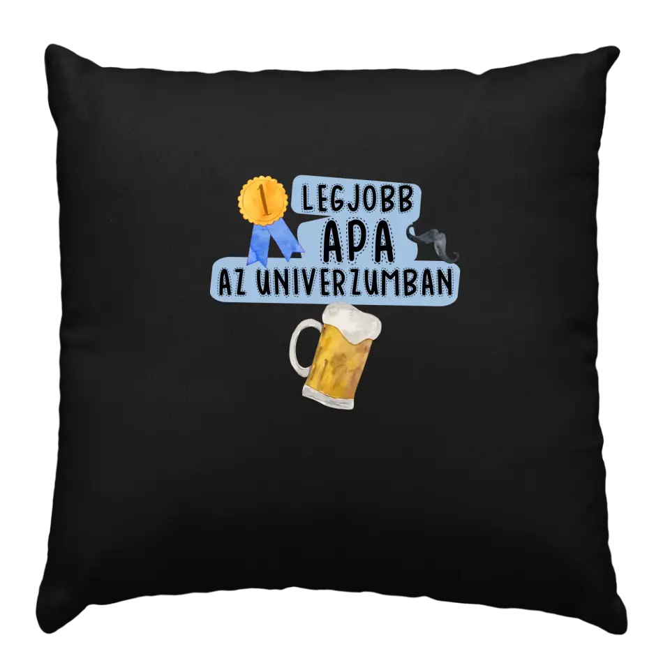 Legjobb apa fekete párna 3 választható rá jellemző tárggyal