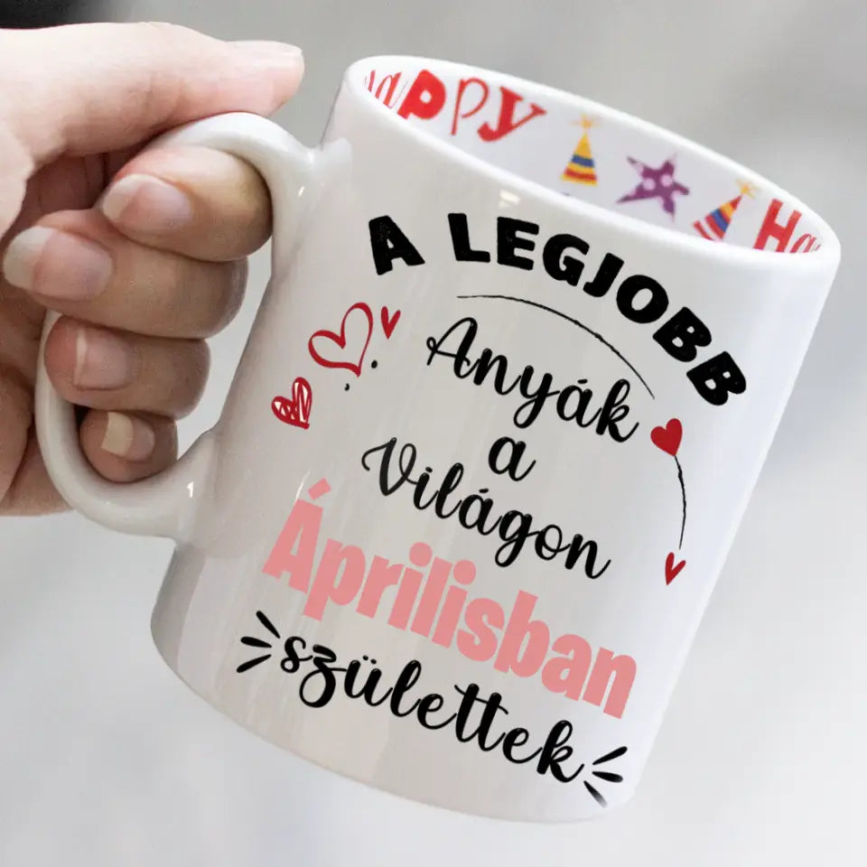 Egyedi képes szerkeszthető születésnapi ajándék bögre a Legjobb Anyáknak