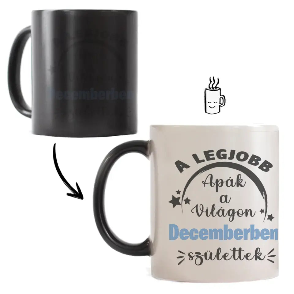 Egyedi képes szerkeszthető születésnapi ajándék bögre a Legjobb Apáknak