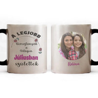 Egyedi képes szerkeszthető születésnapi ajándék bögre a Legjobb Keresztanyáknak