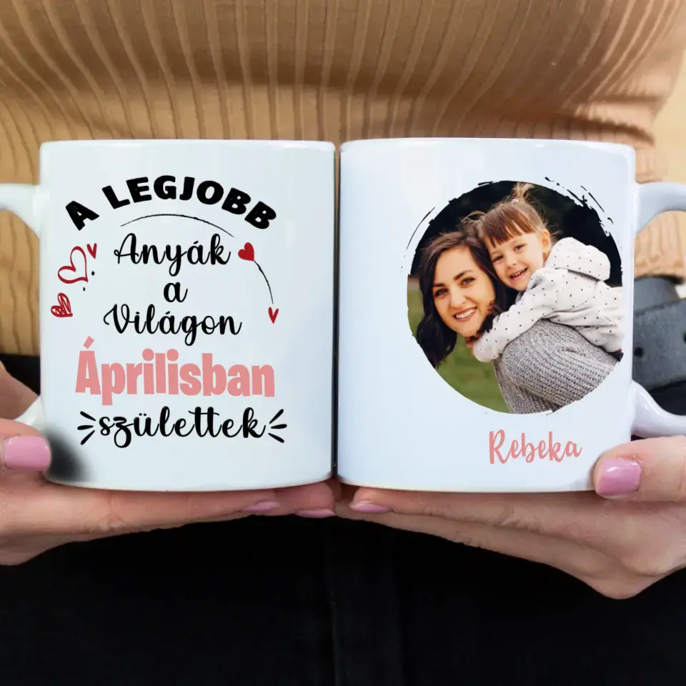 Egyedi képes szerkeszthető születésnapi ajándék bögre a Legjobb Anyáknak