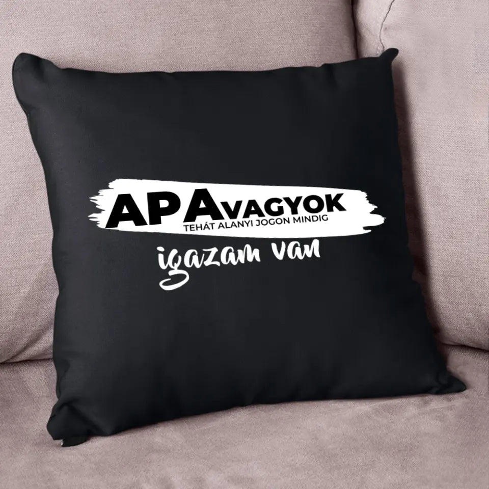 Mindig igazam van szerkeszthető fekete párna