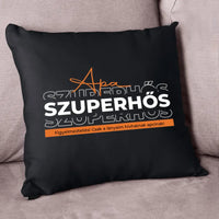 Apa szuperhős fekete párna