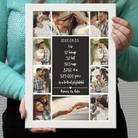 Évfordulós fotókollázs falikép 10 képpel