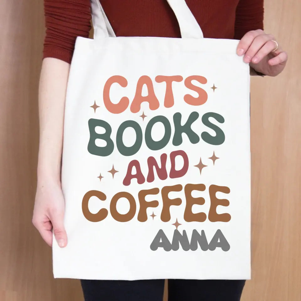 Cats.Books.Coffee vászontáska