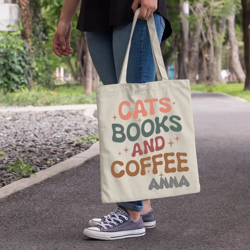 Cats.Books.Coffee vászontáska