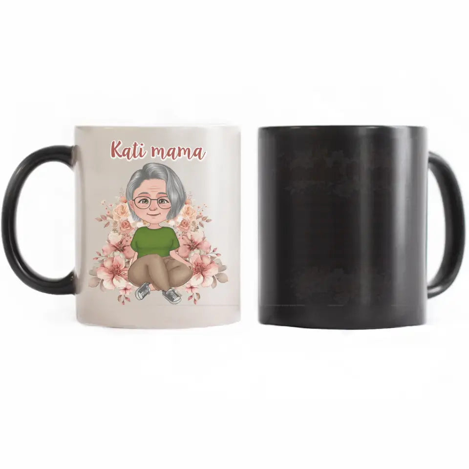 Szeretlek Mama cuki karakteres egyedi anyák napi ajándék bögre nagymamáknak