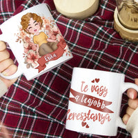 Cuki karakteres egyedi anyák napi ajándék bögre - Te vagy a legjobb