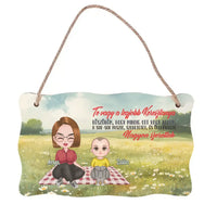 Te vagy a legjobb Keresztanya cuki karakteres egyedi anyák napi ajándék dísztábla