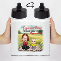 Te vagy a legjobb Keresztanya cuki karakteres egyedi anyák napi ajándék szívószálas kulacs