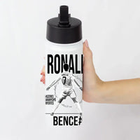 Személyre szabható Ronaldo focis ajándék szívószálas kulacs gyerekeknek
