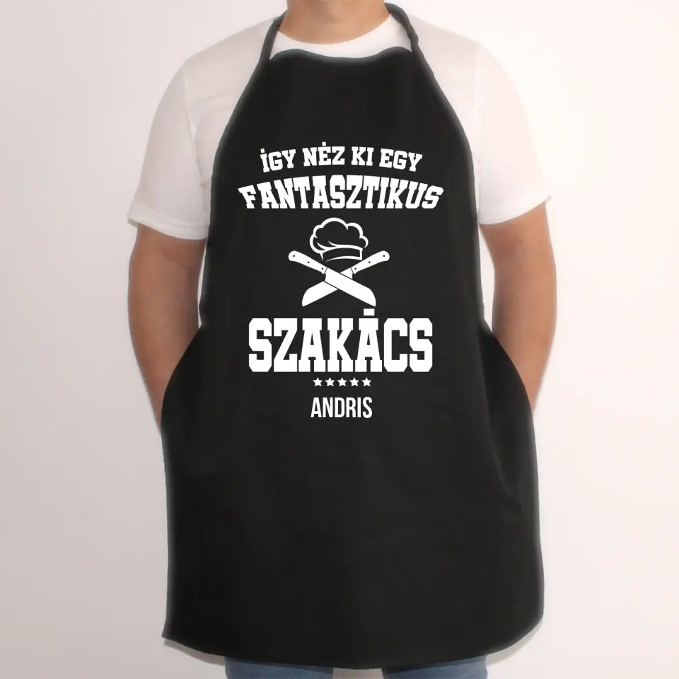 Így néz ki egy fantasztikus szakács fekete kötény