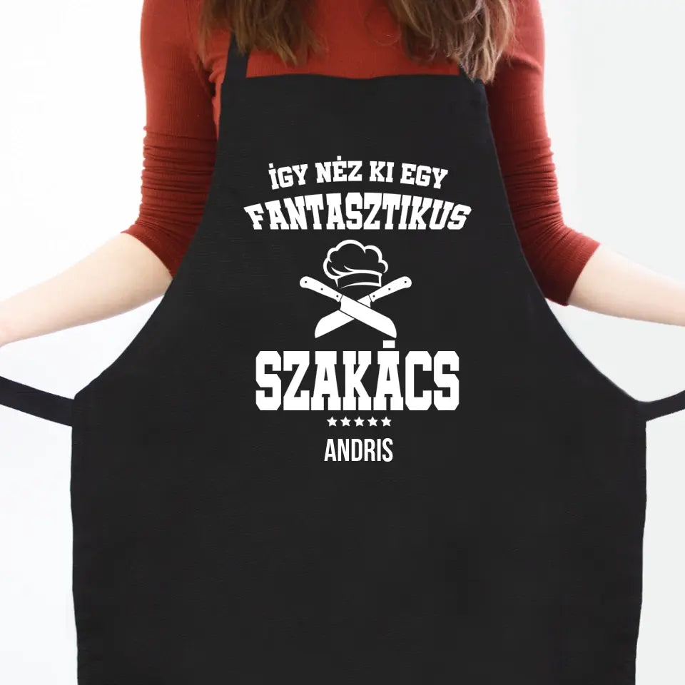 Így néz ki egy fantasztikus szakács fekete kötény