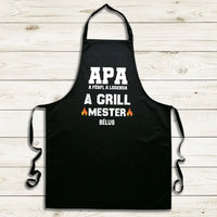 Apa a grillmester fekete kötény