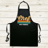 Chef feliratú fekete kötény