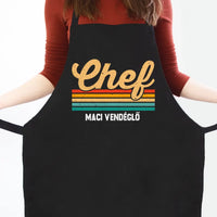 Chef feliratú fekete kötény
