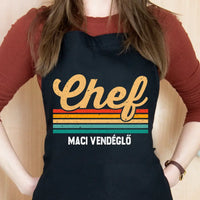 Chef feliratú fekete kötény