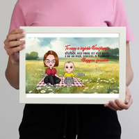 Egyedi ajándék keresztanyáknak - Szerkeszthető karakteres Te vagy a legjobb Keresztanya falikép