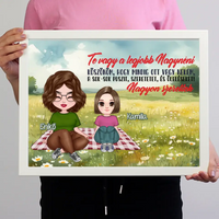 Egyedi ajándék nagynéniknek - Szerkeszthető karakteres Te vagy a legjobb Nagynéni falikép