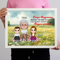 Egyedi ajándék nagymamáknak - Szerkeszthető karakteres Drága Nagymama falikép