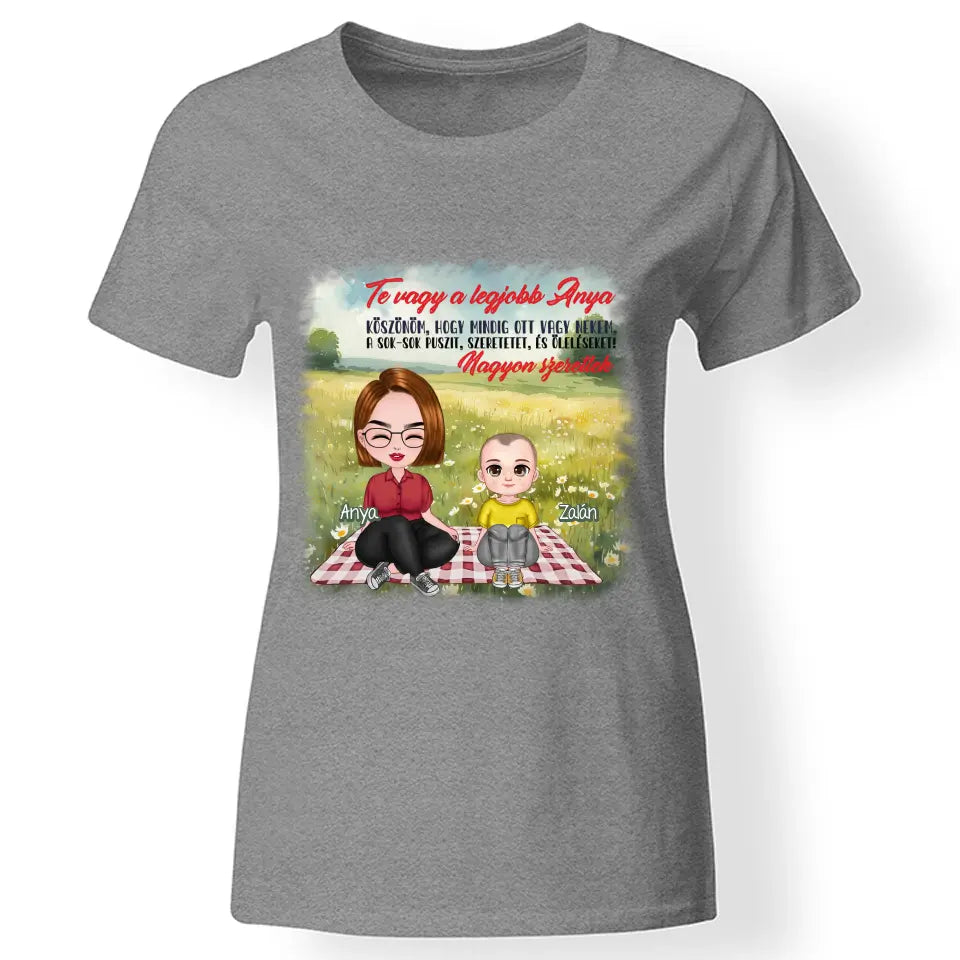 Egyedi ajándék anyukáknak - Szerkeszthető karakteres Te vagy a legjobb Anya póló