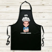 Cuki karakteres chef férfi fekete kötény