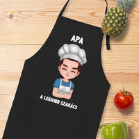 Cuki karakteres chef férfi fekete kötény