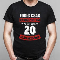 Szülinapi ajándék 20 éveseknek - Eddig csak kamaszodtam vicces férfi póló