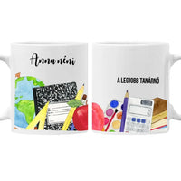 A legjobb tanár egyedi bögre névvel