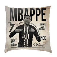 Személyre szabható MBappe focis ajándék párna gyerekeknek - egyedi névvel