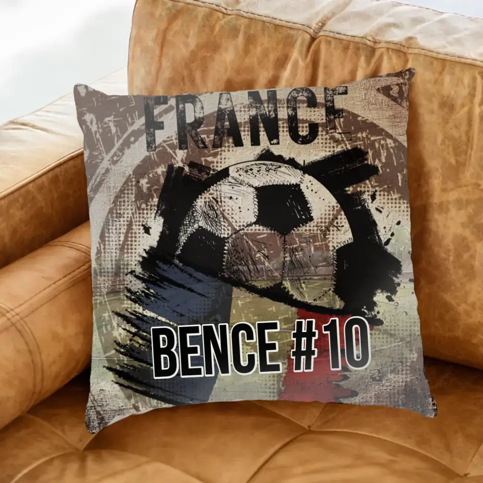 EB 2024 Franciaország focis ajándék párna - egyedi névvel