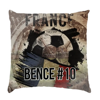 EB 2024 Franciaország focis ajándék párna - egyedi névvel