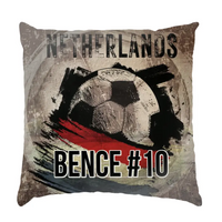 EB 2024 Hollandia focis ajándék párna - egyedi névvel