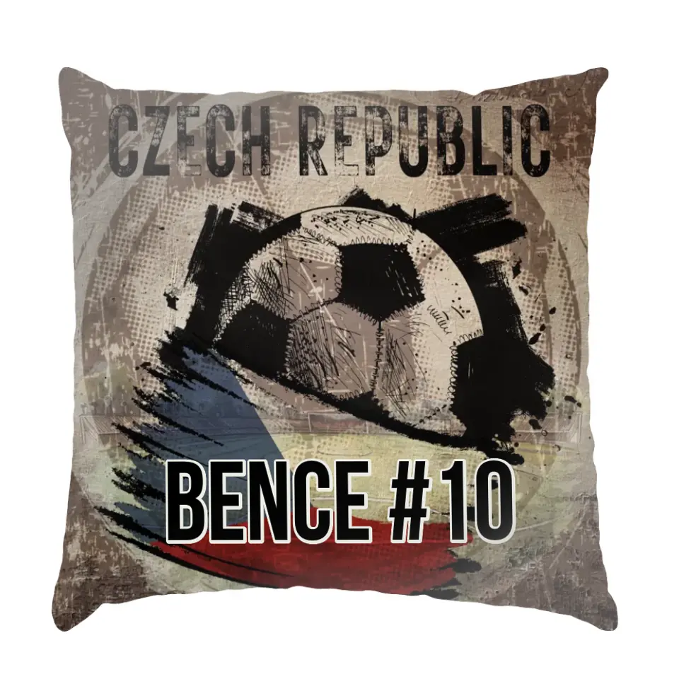 EB 2024 Csehország focis ajándék párna - egyedi névvel