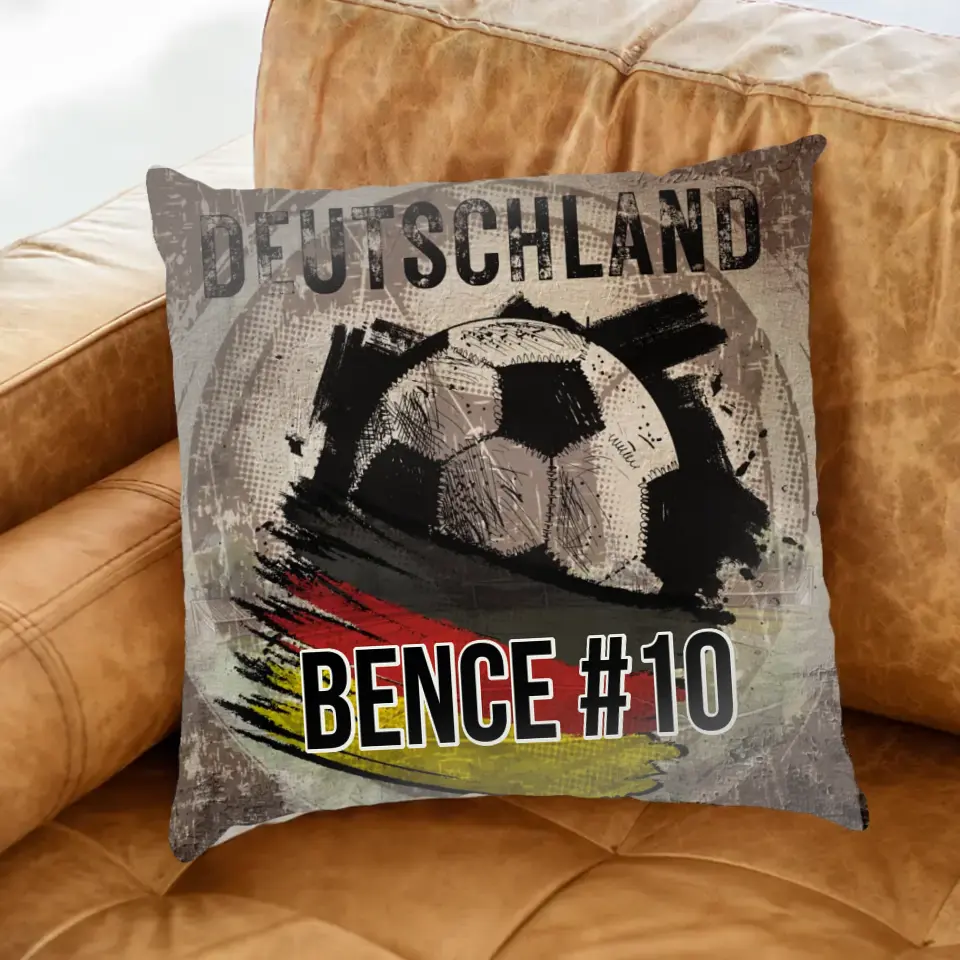 EB 2024 Németország focis ajándék párna - egyedi névvel