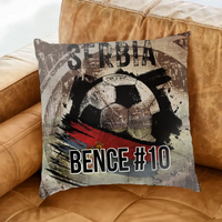 EB 2024 Szerbia focis ajándék párna - egyedi névvel