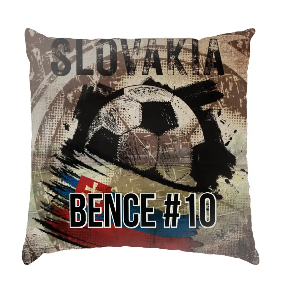 EB 2024 Szlovákia focis ajándék párna - egyedi névvel