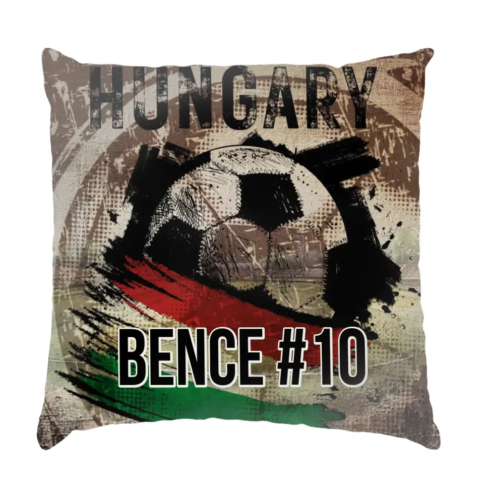 EB 2024 Magyarország focis ajándék párna - egyedi névvel